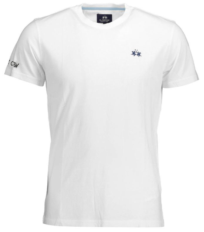 Elegant Embroidered Logo Cotton T-Shirt