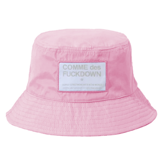Chic Pink Fisherman Hat with Signature Patch