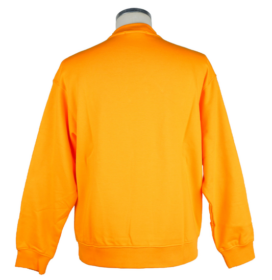 Chic Orange Crewneck Logo Sweatshirt