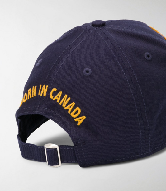 Iconic Embroidered Cotton Cap in Blue