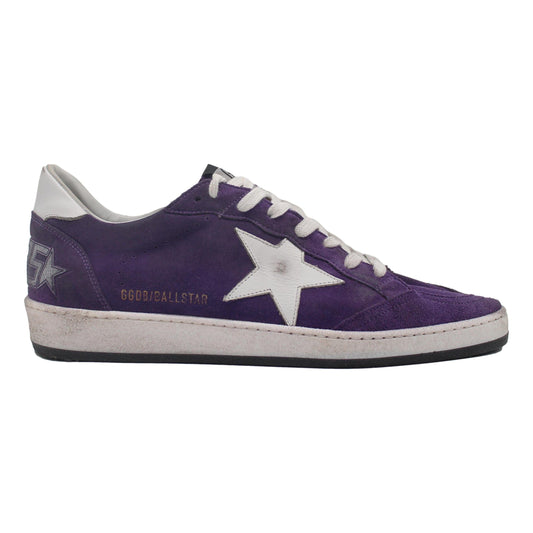 Elegant Purple Suede Calfskin Sneakers