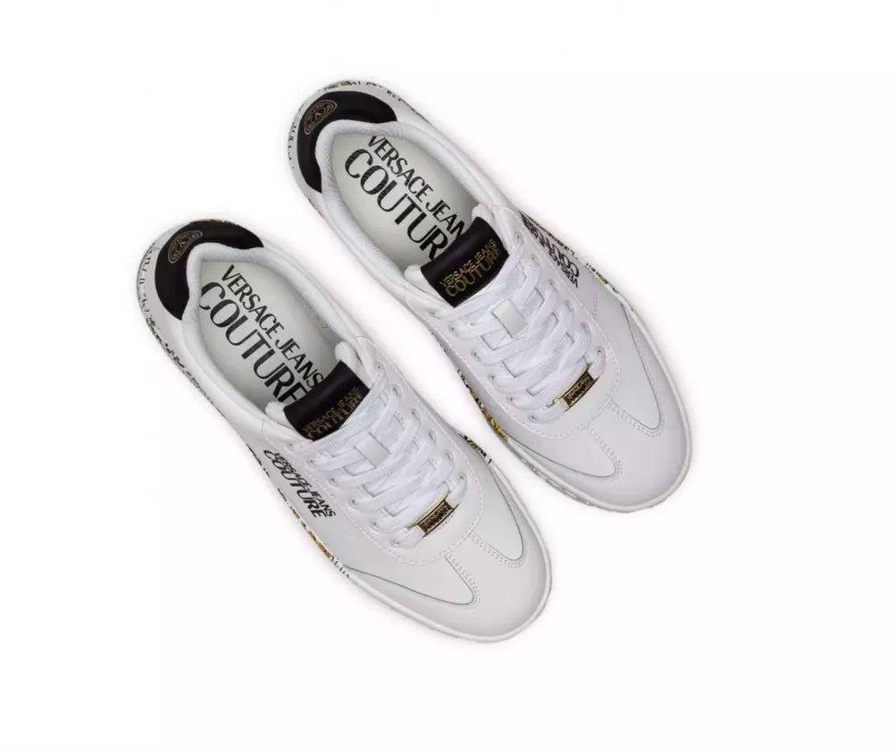 Elegant White Leather Sneakers with Exclusive Accents