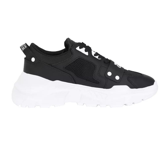 Chic Contrast Net Design Leather Sneakers