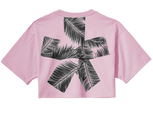 Graphic Print Logo Tee in Pink