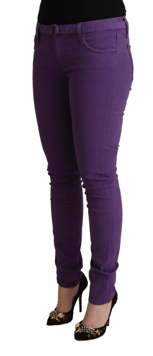 Chic Purple Low Waist Skinny Jeans