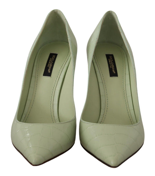 Emerald Green Leather Heels