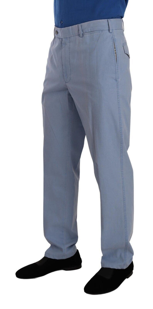 Elegant Light Blue Chinos Dress Pants