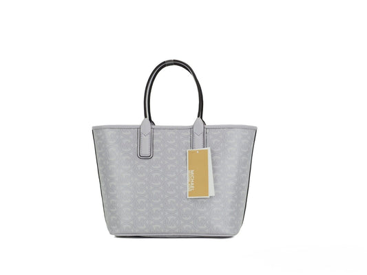 Jodie Small Jacquard Logo Recycled Polyester Tote Handbag Lavender Mist