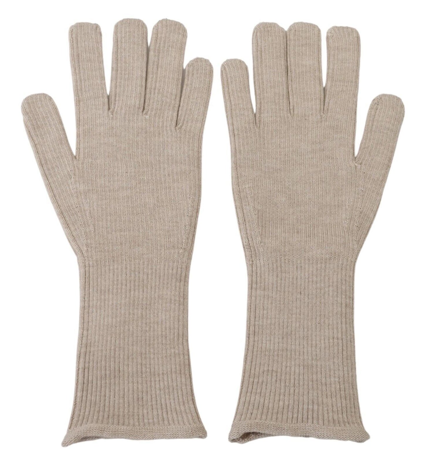 Elegant Ivory Cashmere-Silk Blend Gloves
