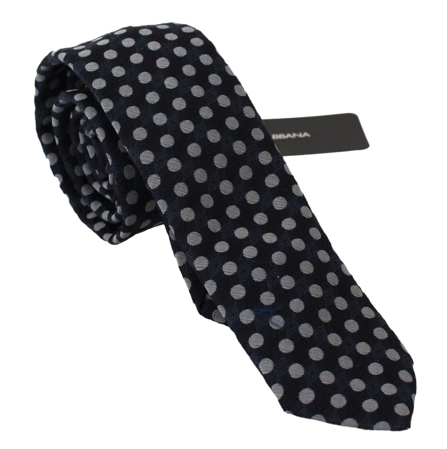Blue Polka Dot Classic Mens Slim Necktie Tie