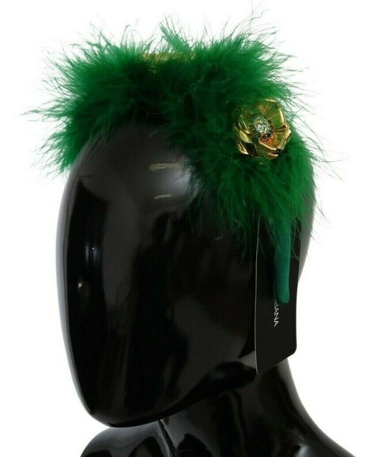 Elegant Emerald Silk Floral Headband