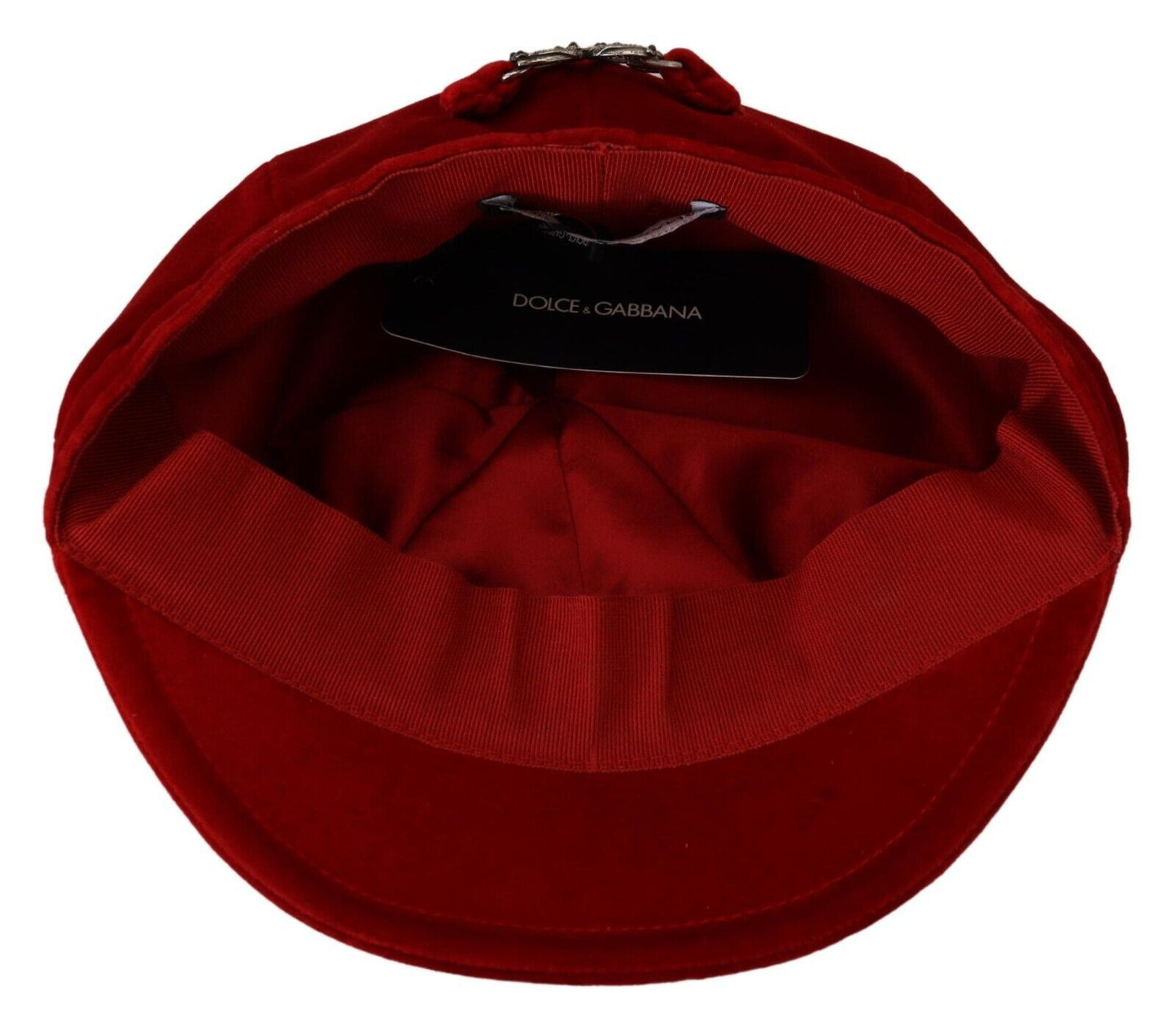Elegant Red Cabbie Hat