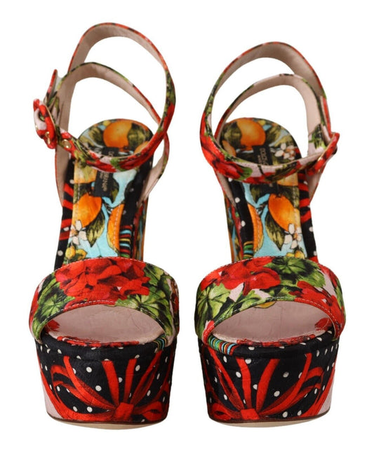 Elevate Your Step in Multicolor Brocade Heels