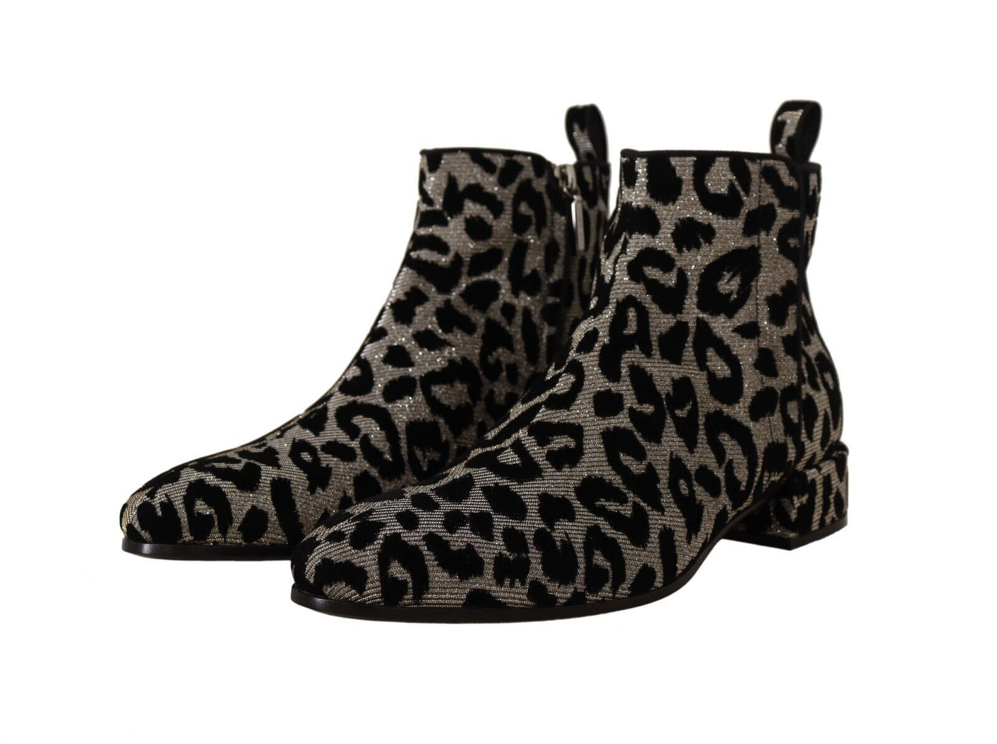 Elegant Leopard Print Short Boots