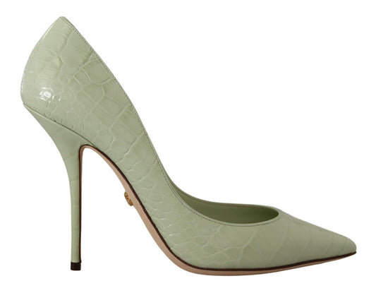 Emerald Green Leather Heels