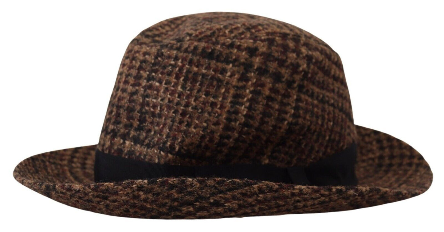 Elegant Brown Fedora Hat - Winter Chic Accessory