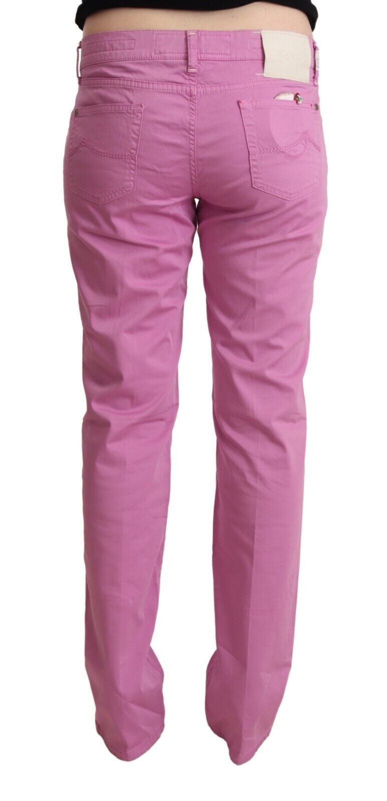 Elegant Tapered Pink Denim Jeans