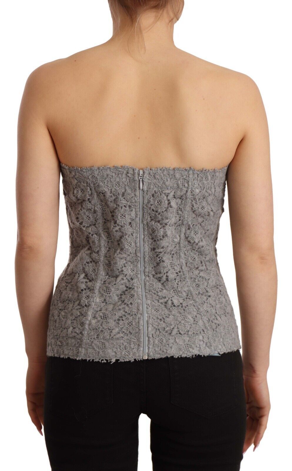 Chic Sweetheart Strapless Lace Bustier Top
