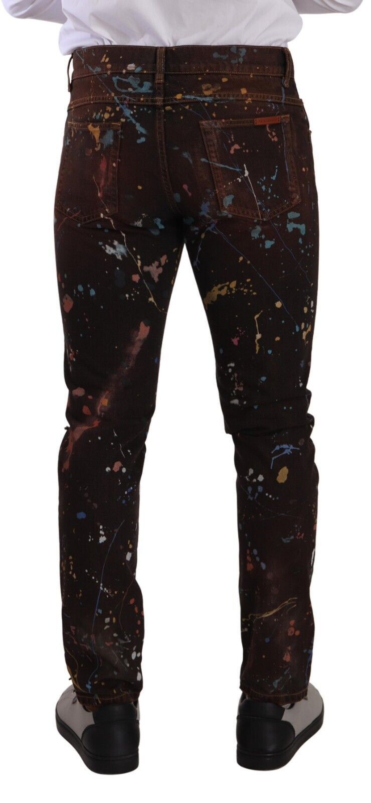 Multicolor Painted Skinny Denim Jeans