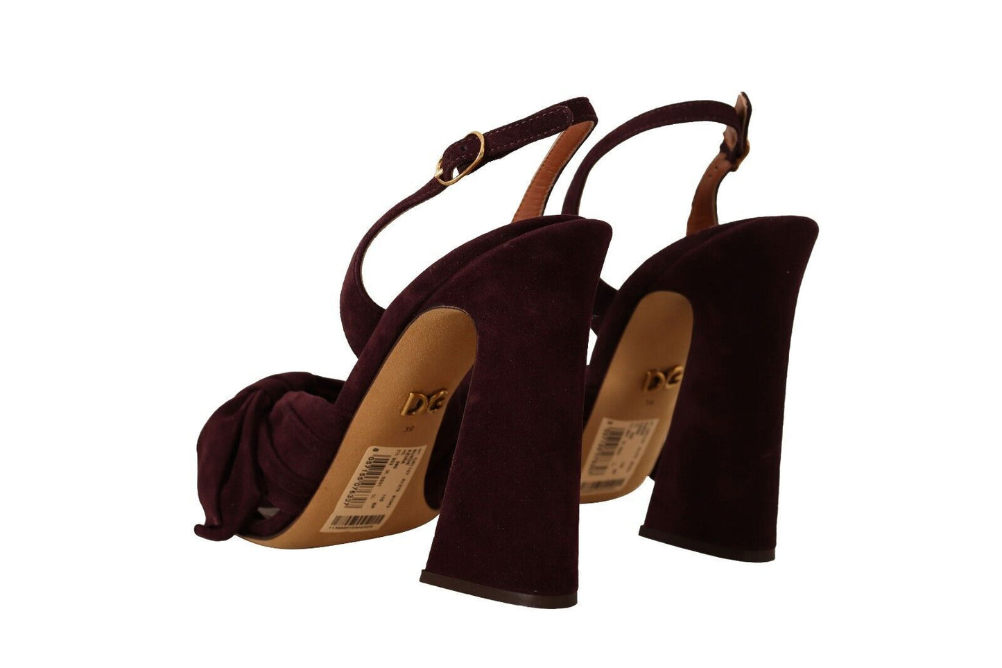 Elegant Purple Suede Heels Sandals