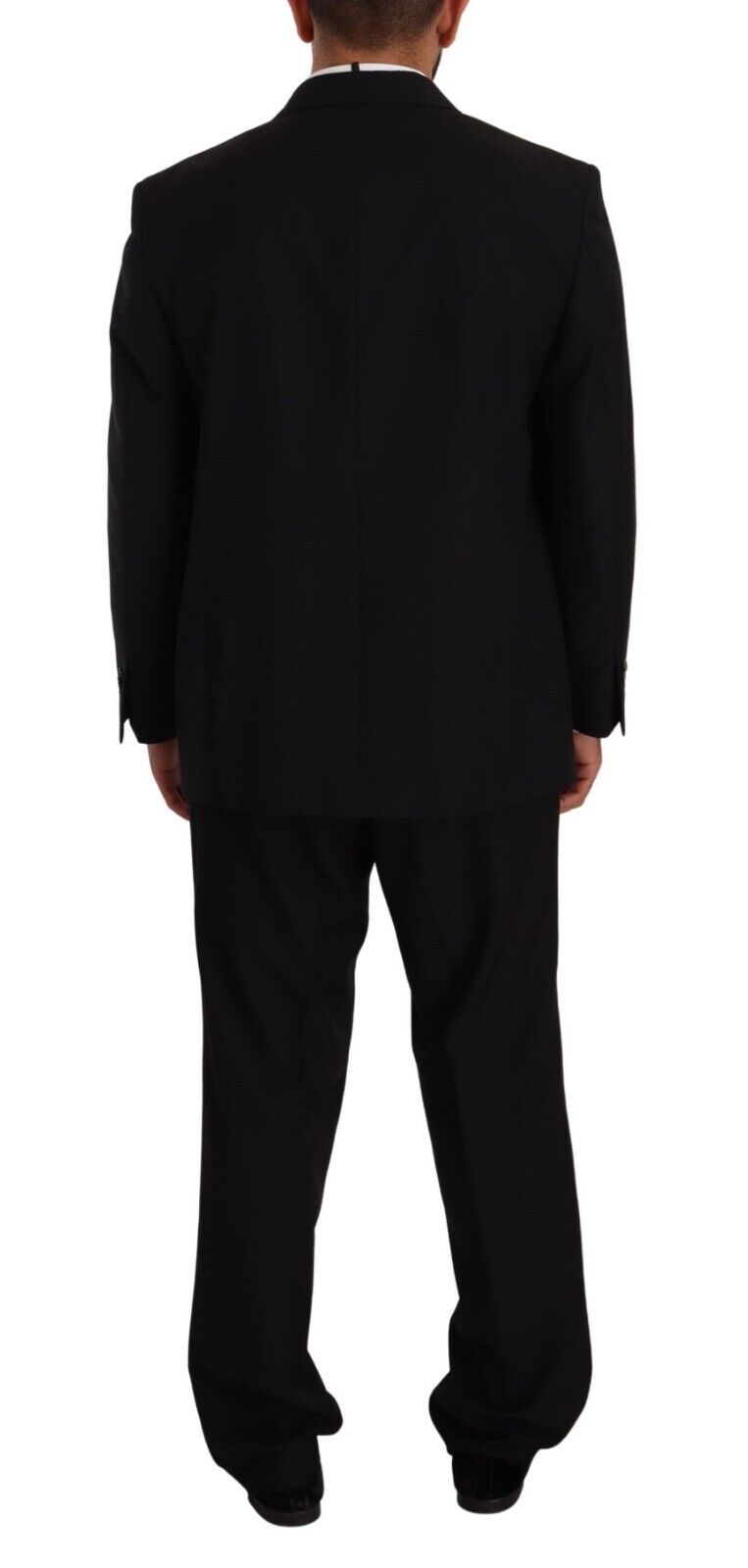 Elegant Black Two-Piece Suit with Deconstructed Blazer