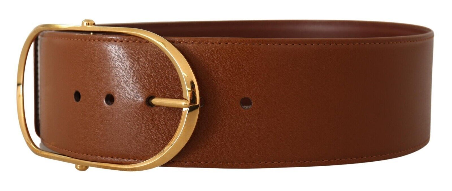 Elegant Gold Buckle Leather Belt