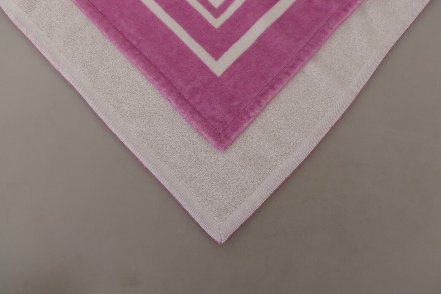 Elegant Pink Striped Beach Towel