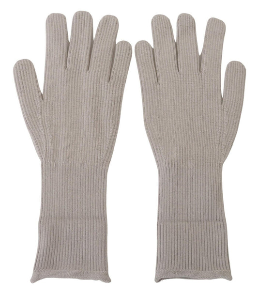 Light Gray Cashmere Hands Mitten Mens Gloves