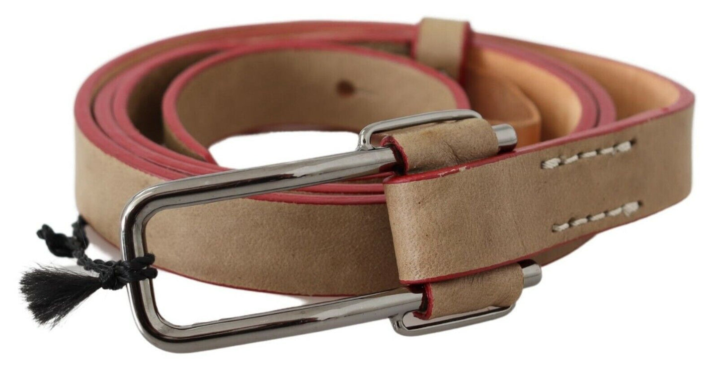 Beige Leather Fashion Belt