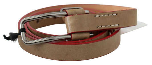 Beige Leather Fashion Belt