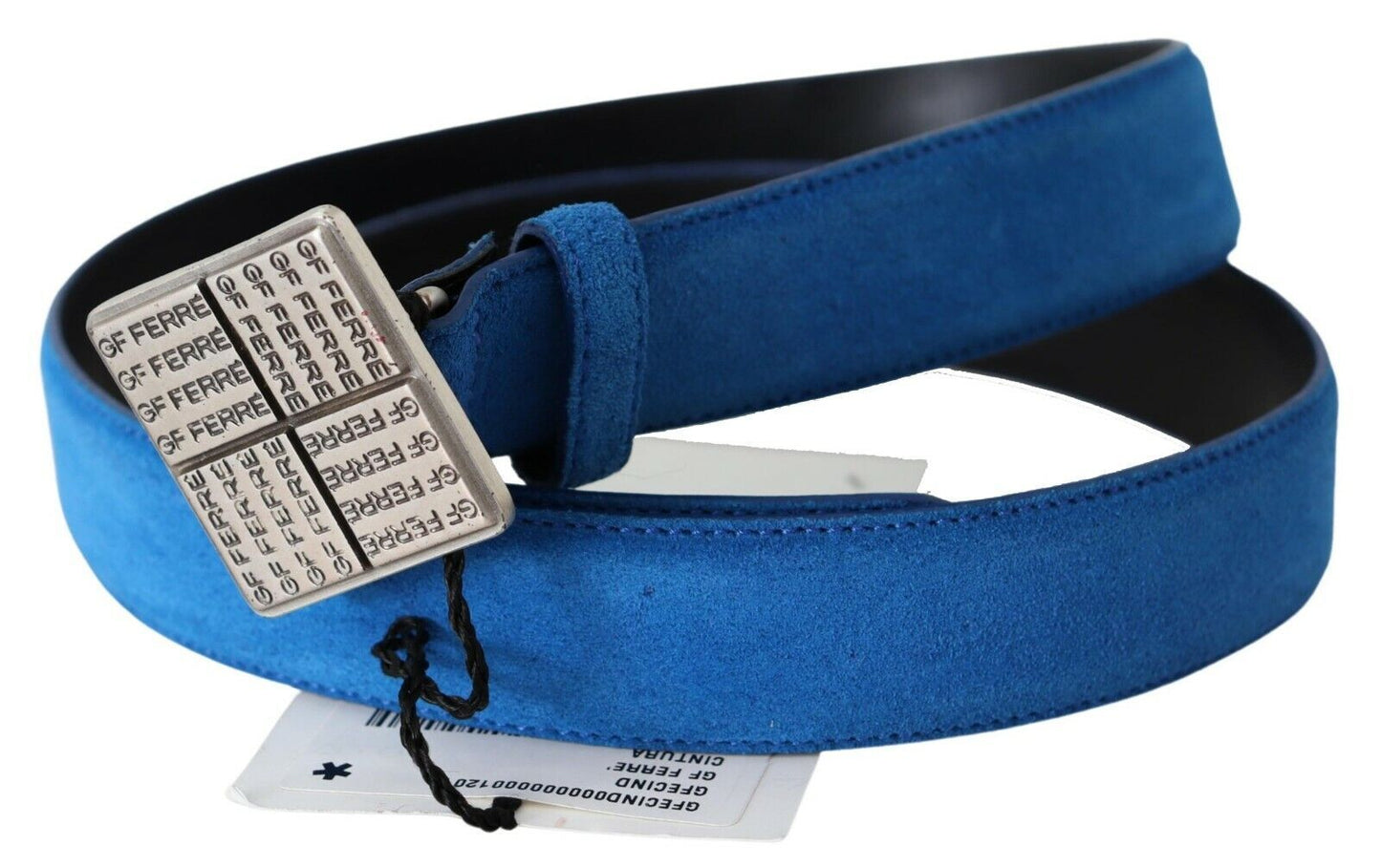 Elegant Royal Blue Leather Belt