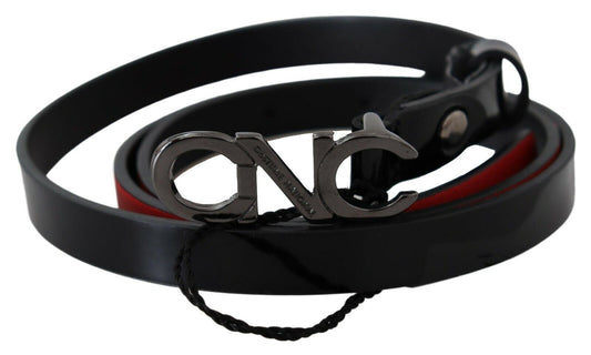 Chic Black Leather Fashion Belt