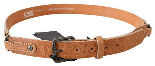 Chic Light Brown Leather Fashion Belt