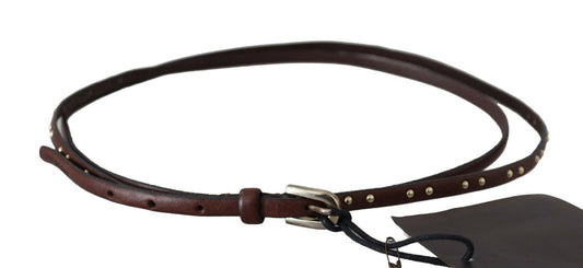 Chic Dark Brown Leather Waist Belt