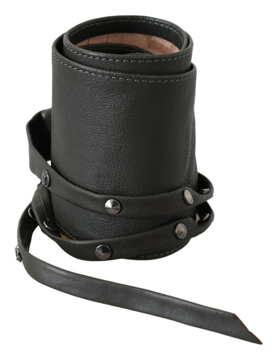 Elegant Dark Brown Leather Fashion Belt