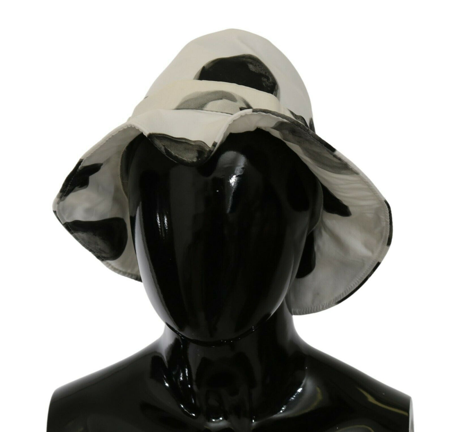 Polka Dot Cotton Bucket Hat - White & Black