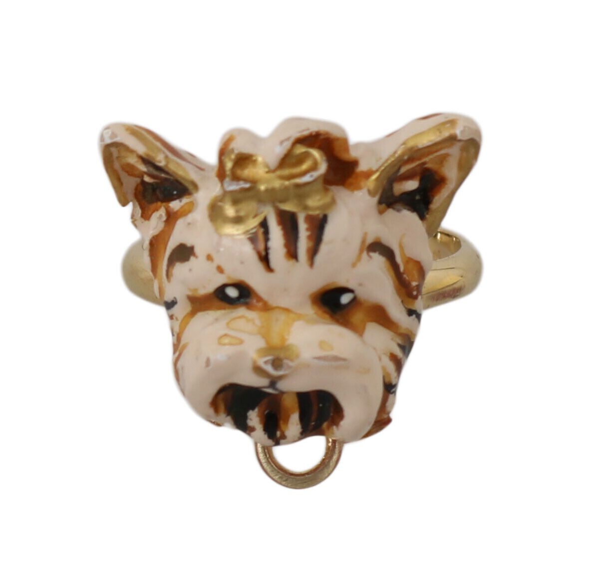 Elegant Canine Chic Gold-Tone Ring