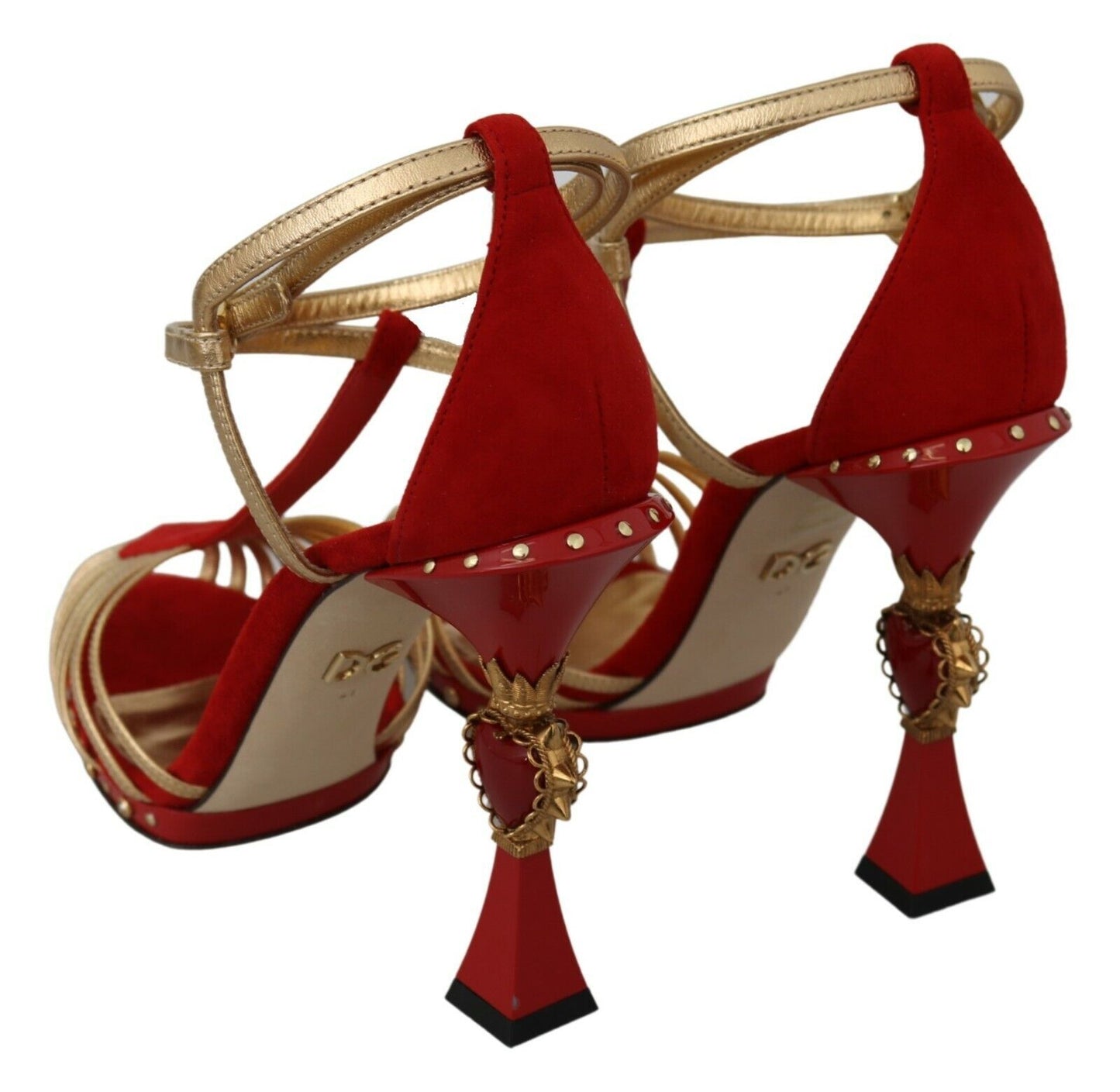 Amore Crystal-Embellished Red Sandals