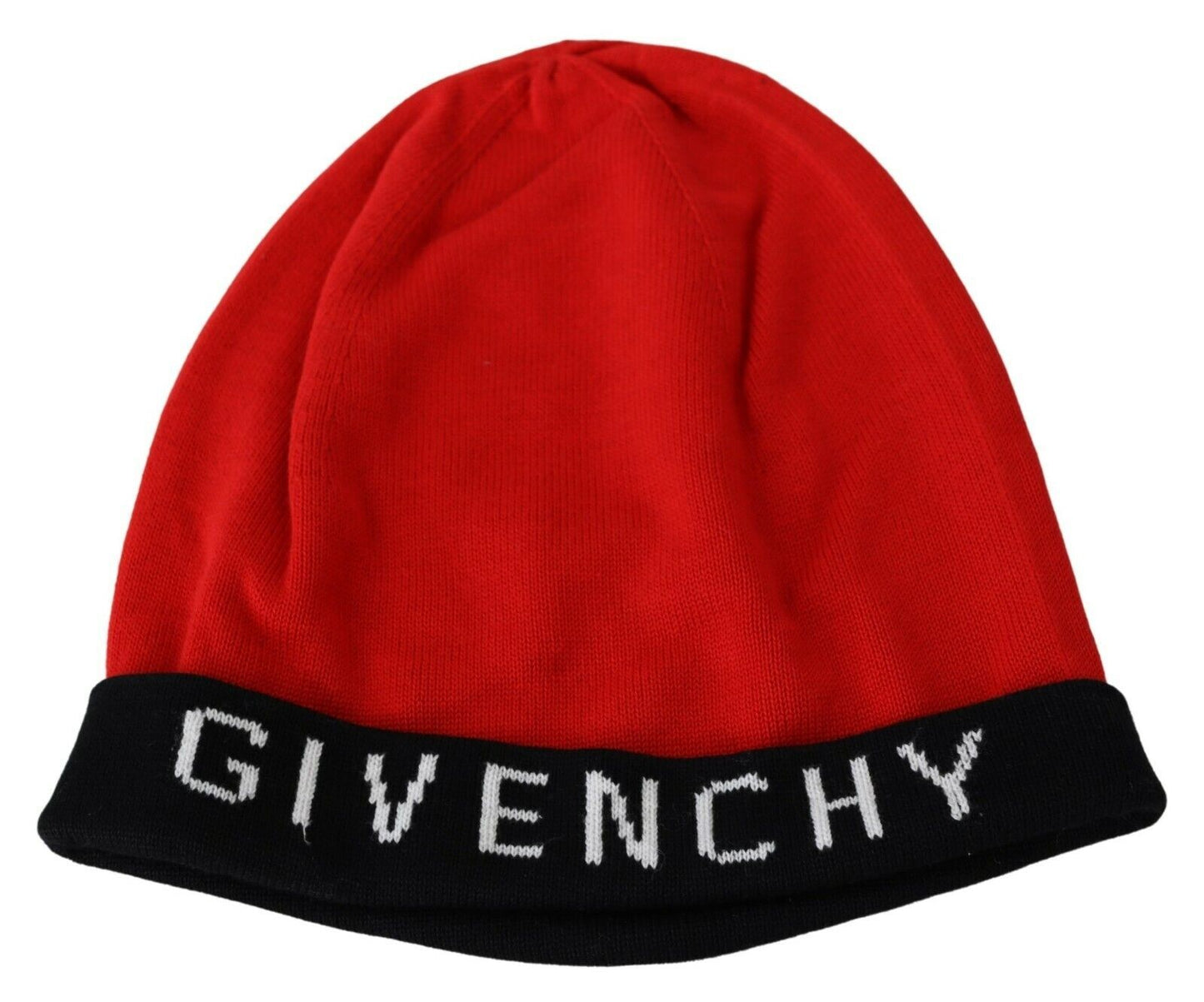 Chic Red and Black Logo Beanie