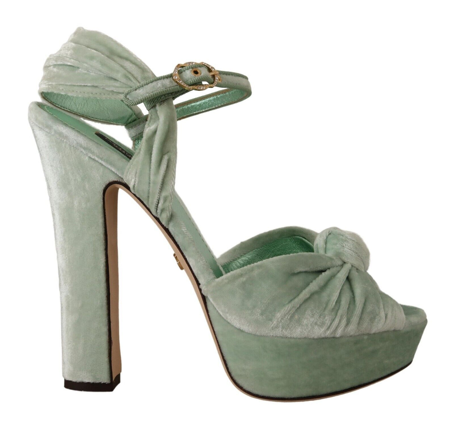 Elegant Velvet Ankle Strap Sandals