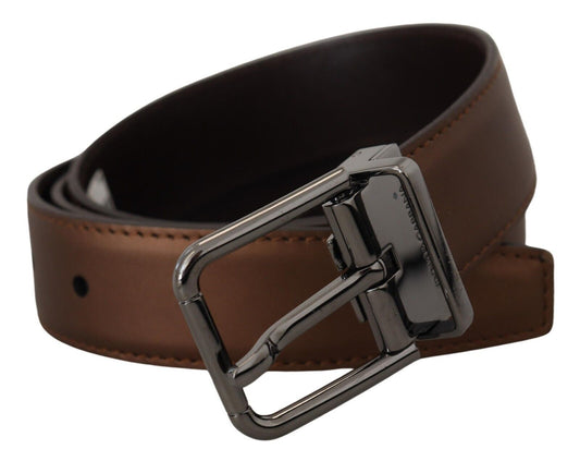 Elegant Bronze Leather Belt