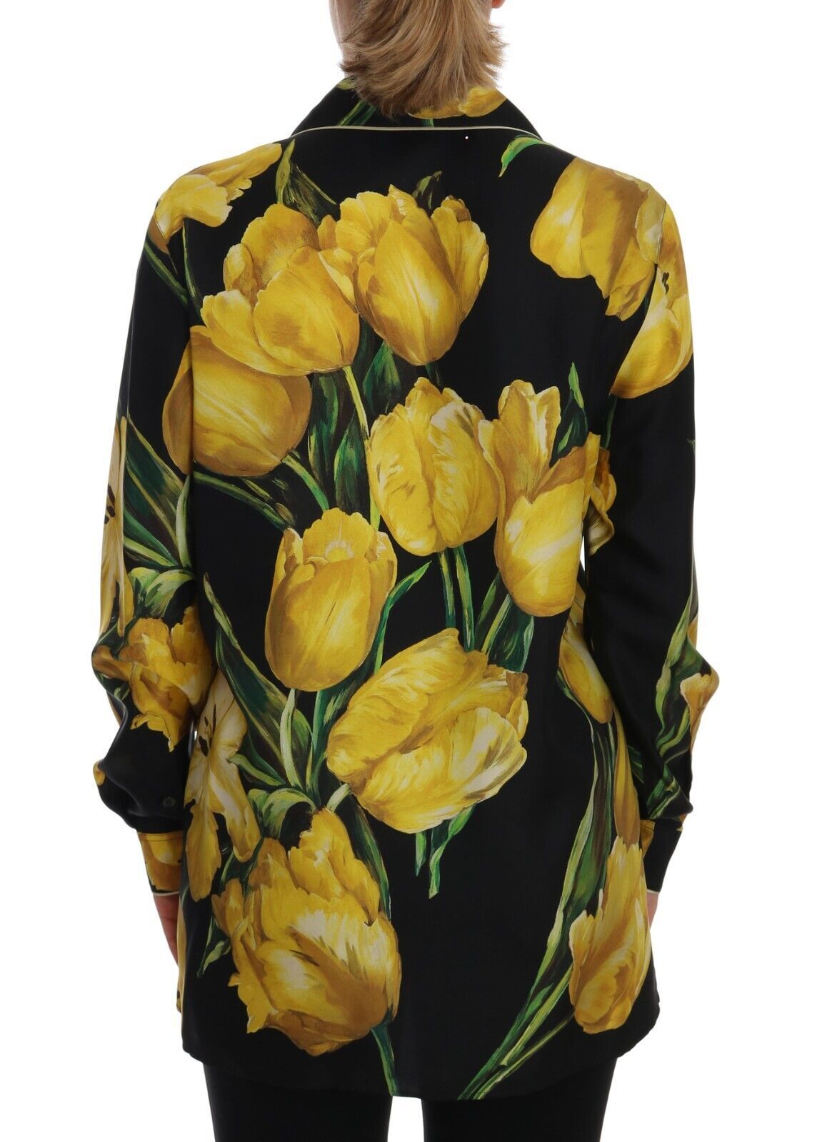 Floral Silk Pajama-Style Blouse