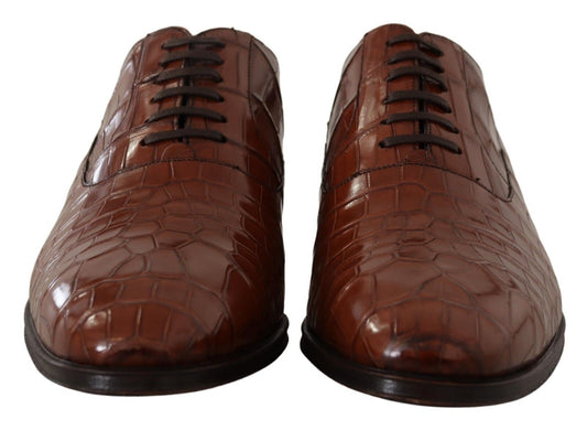 Elegant Exotic Crocodile Leather Formal Shoes