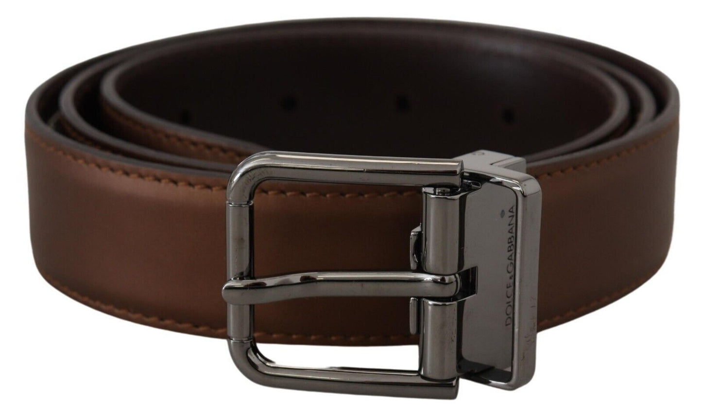 Elegant Bronze Leather Belt