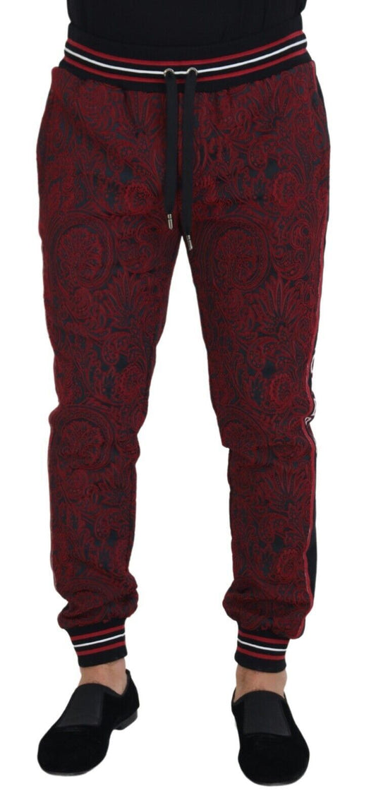 Elegant Red Wool Trousers for Men