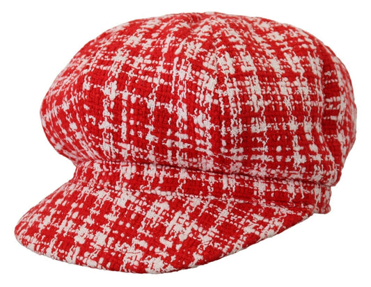 Chic Red Cabbie Hat - Elite Fashion Accessory
