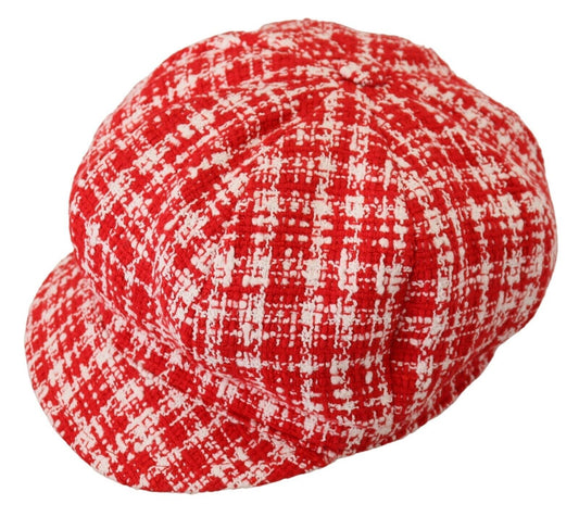Chic Red Cabbie Hat - Elite Fashion Accessory