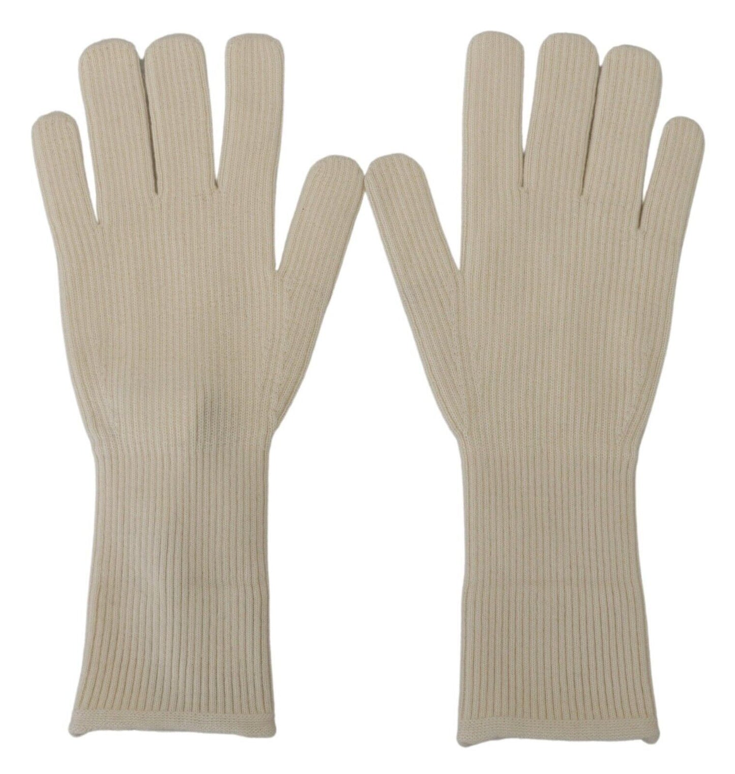Elegant White Cashmere Gloves