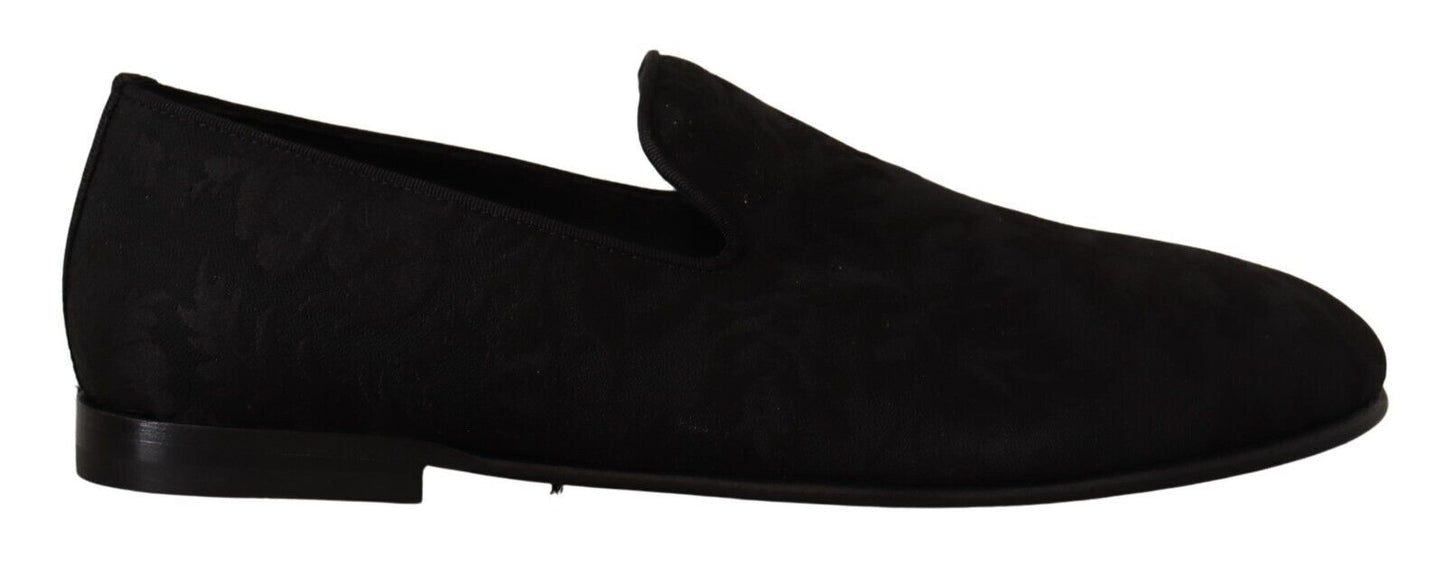 Elegant Jacquard Slide On Loafers Flats