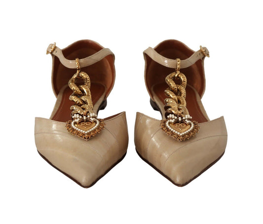 Elegant Heart Devotion Chain Embellished Sandals